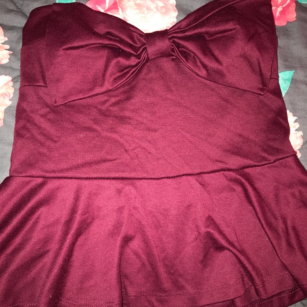Wet seal maroon tube top