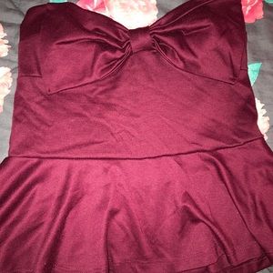 Wet seal maroon tube top