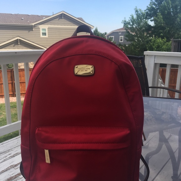 Red Micheal Kors backpack main image 4