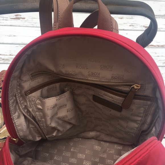 Red Micheal Kors backpack