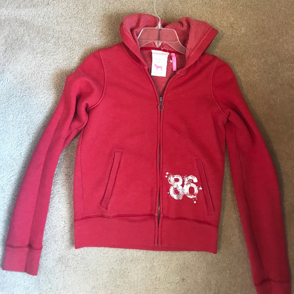 XS Victoria's Secret Pink Zip Up Hoodie Jacket