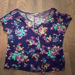 Floral print crop top