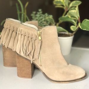Aldo Suede fringe Bootie