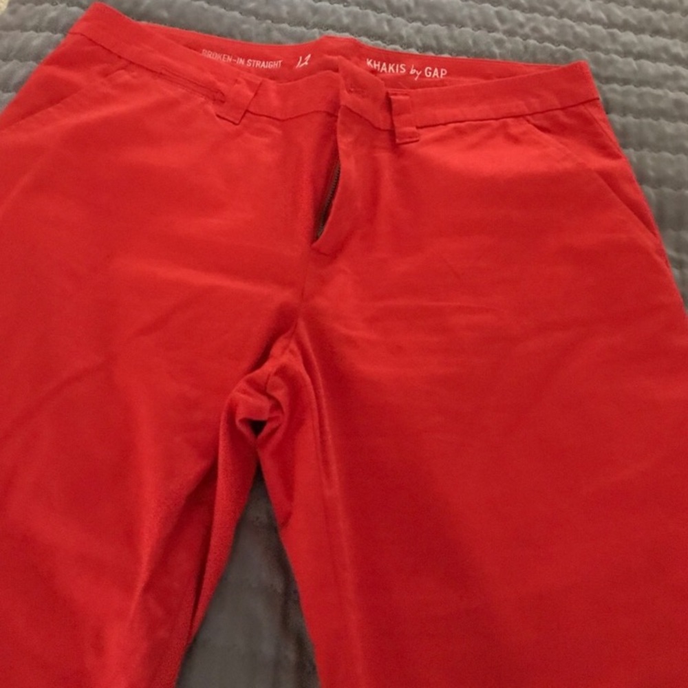Gap khakis - red, super soft