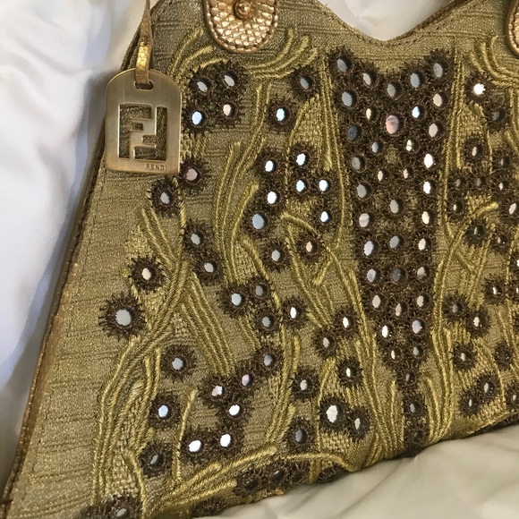 Vintage Fendi Purse Mirrored Gold NWT - Picture 1 of 8