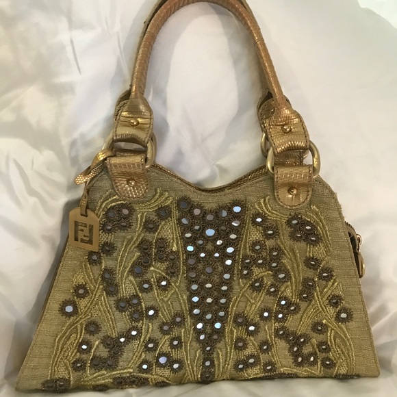 Vintage Fendi Purse Mirrored Gold NWT - Picture 2 of 8