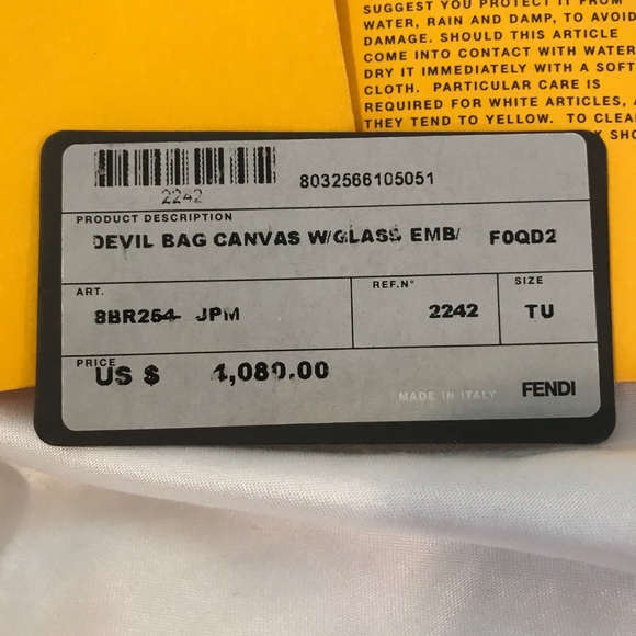 Vintage Fendi Purse Mirrored Gold NWT - Picture 8 of 8