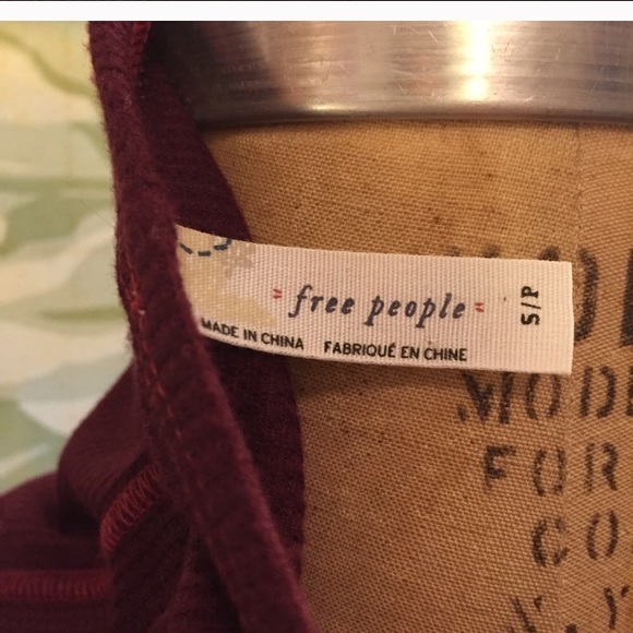 NWOT Free People DIEGO Wine Thermal Henley - Picture 8 of 11