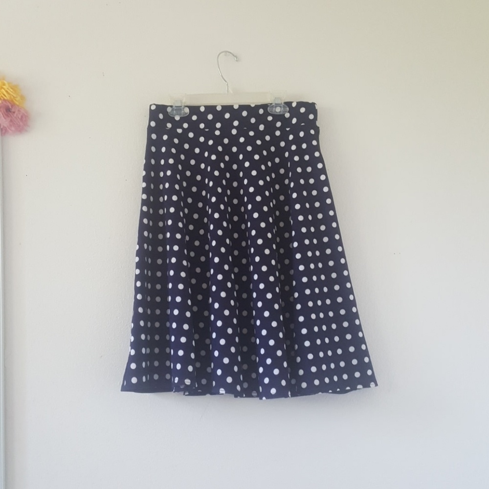 Polka dot blue skirt