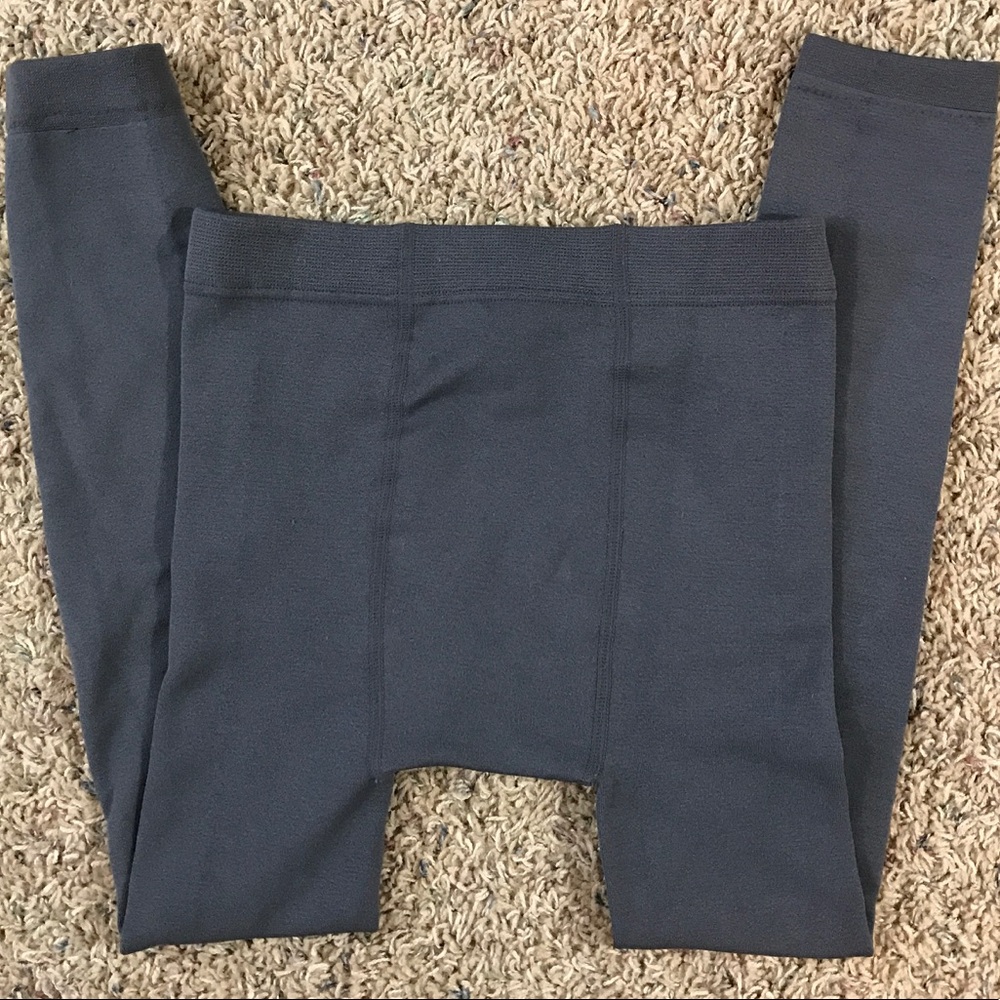 Connection 18 Gray Seamless Fleece Lined Tights