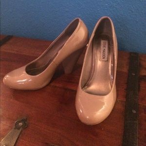 Steve Madden Nude Patent Heels