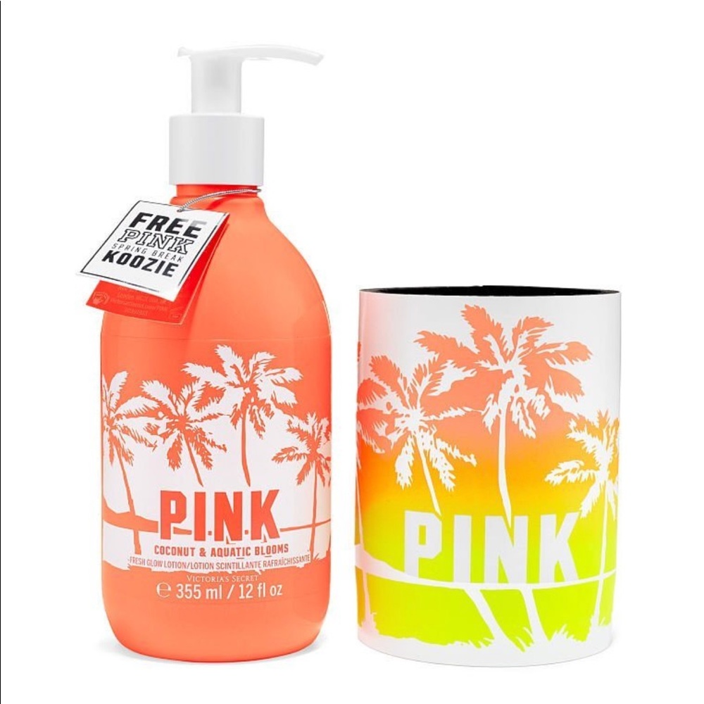 VICTORIAS SECRET PINK lotion w/ Koozie