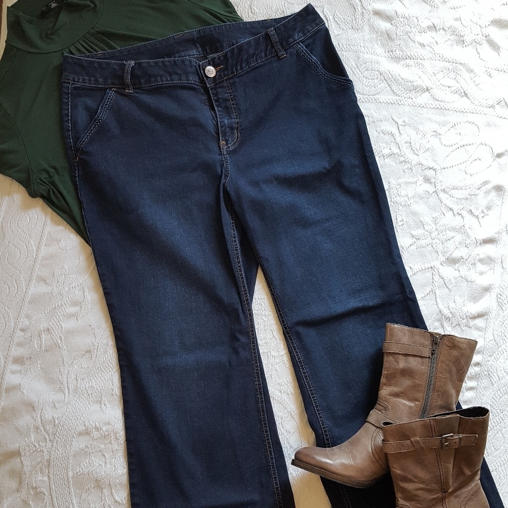 Dark Wash boot cut jeans from Lane Bryant