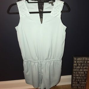 NWOT Banana republic Light blue eyelet romper