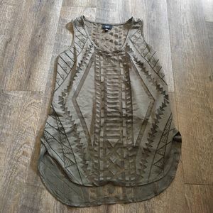 Army green colored tank top