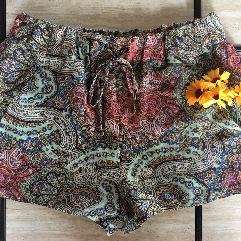 Zara paisley print shorts