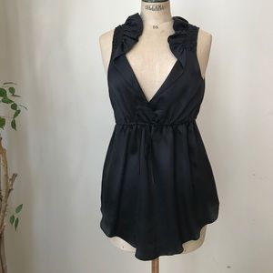French Connection Silk Ruffle Top