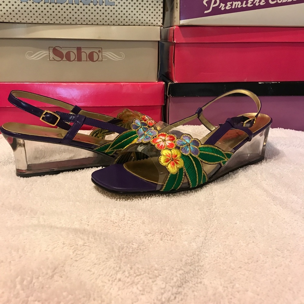 Annie flower retro shoes