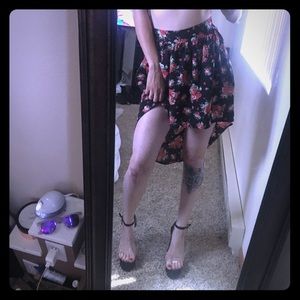 🌹 High low skirt floral xs