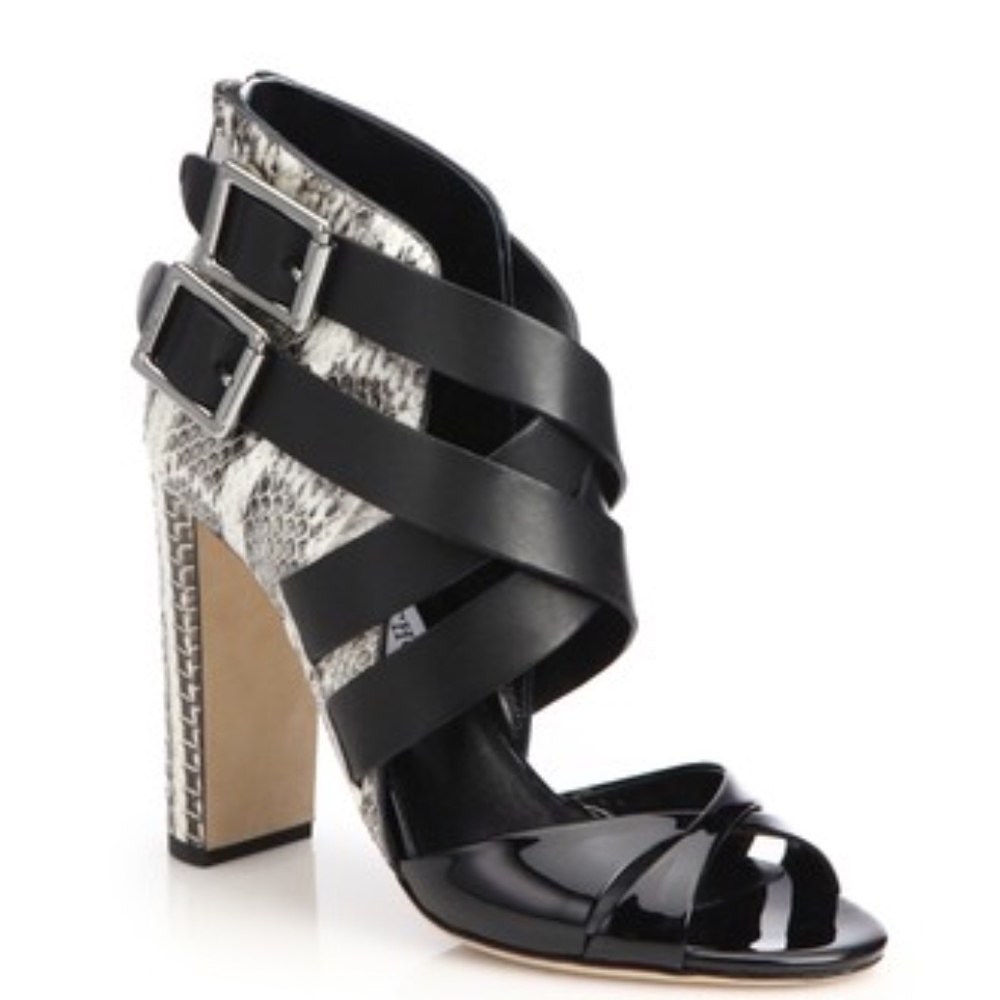 New!!!   JIMMY CHOO - Diane Mixed-Media100 Sandal