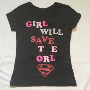 Girls will save the world superman top.