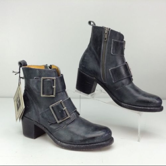 frye double buckle boot