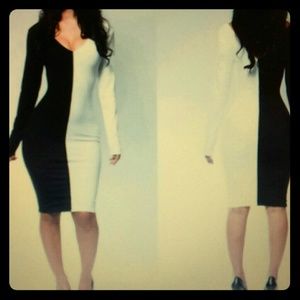 💥SALE💥Black&White stretchy dress