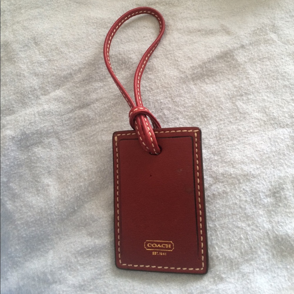 COACH Leather ID Tag