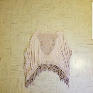 Beige Pancho Top