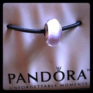 Pink glass Pandora charm