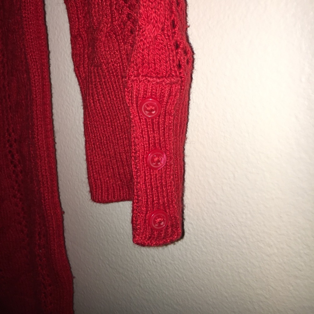 Small American Eagle cable-knit 3/4 sleeve sweater - Picture 2 of 4