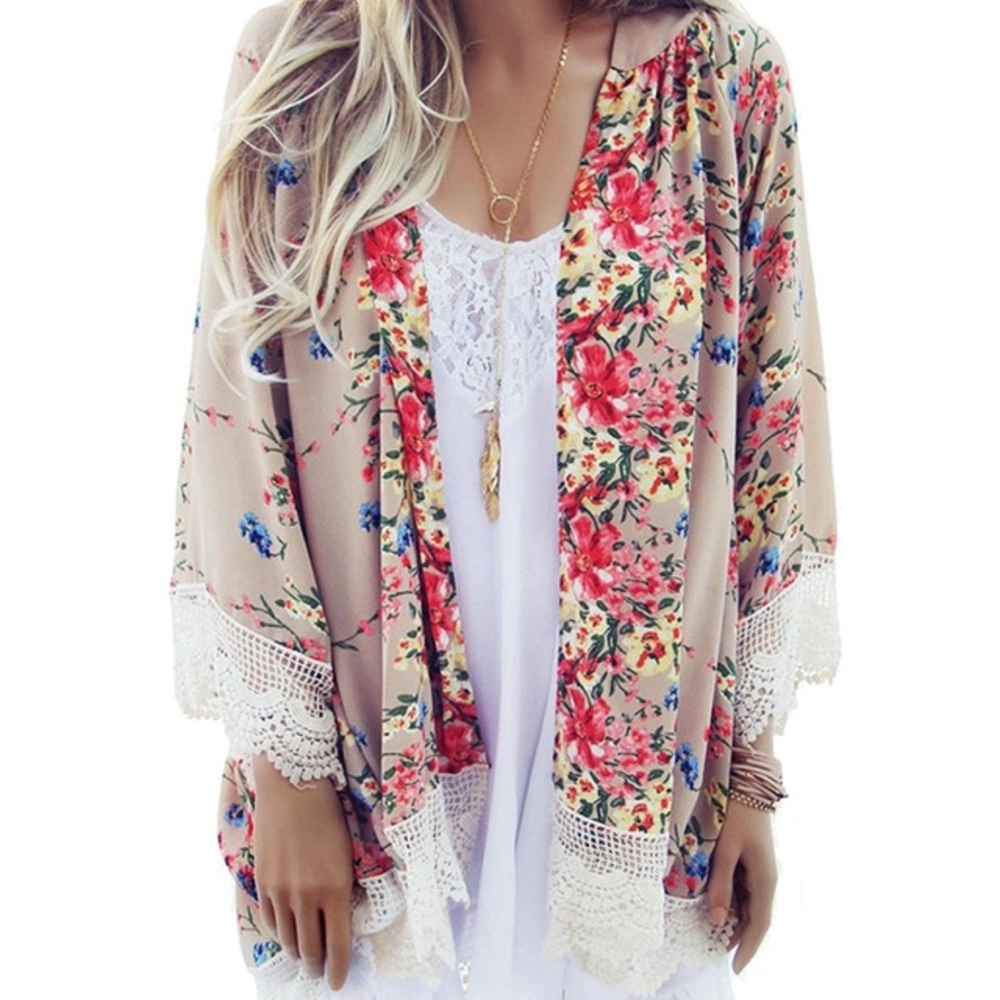 1 Left-Cheer chiffon floral top‼️🌸🌼