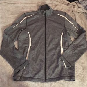 I.N.C grey and white zip up sweatshirt