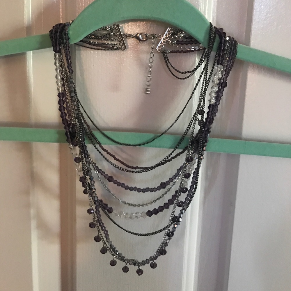 Purple and black necklace