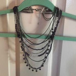 Purple and black necklace