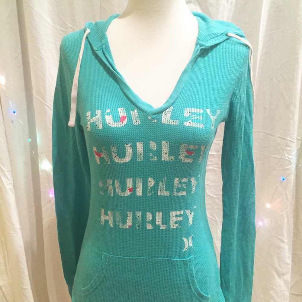 Hurley Teal Thermal Hoodie