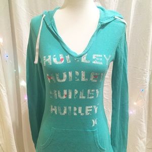 Hurley Teal Thermal Hoodie