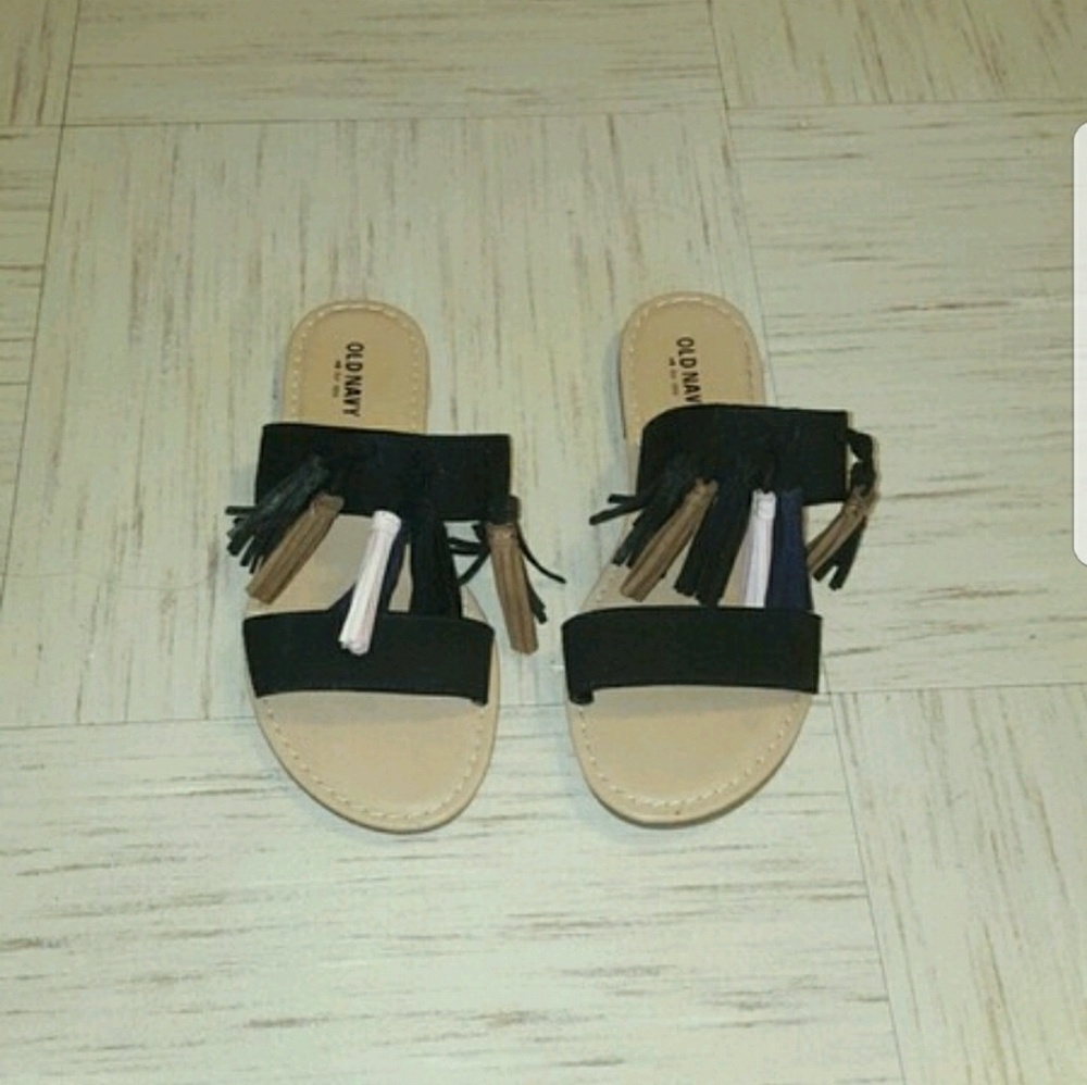 Black Sandals W/ Tassles