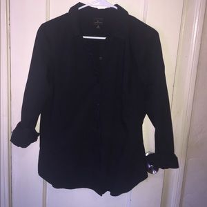 Black button up long sleeve shirt