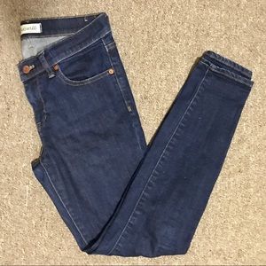 Madewell 8" Skinny Skinny Dark Blue Wash Jeans