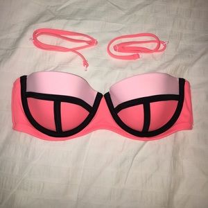 Victoria's Secret strapless neon bikini top