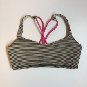 EUC lululemon free to be bra. almond + black