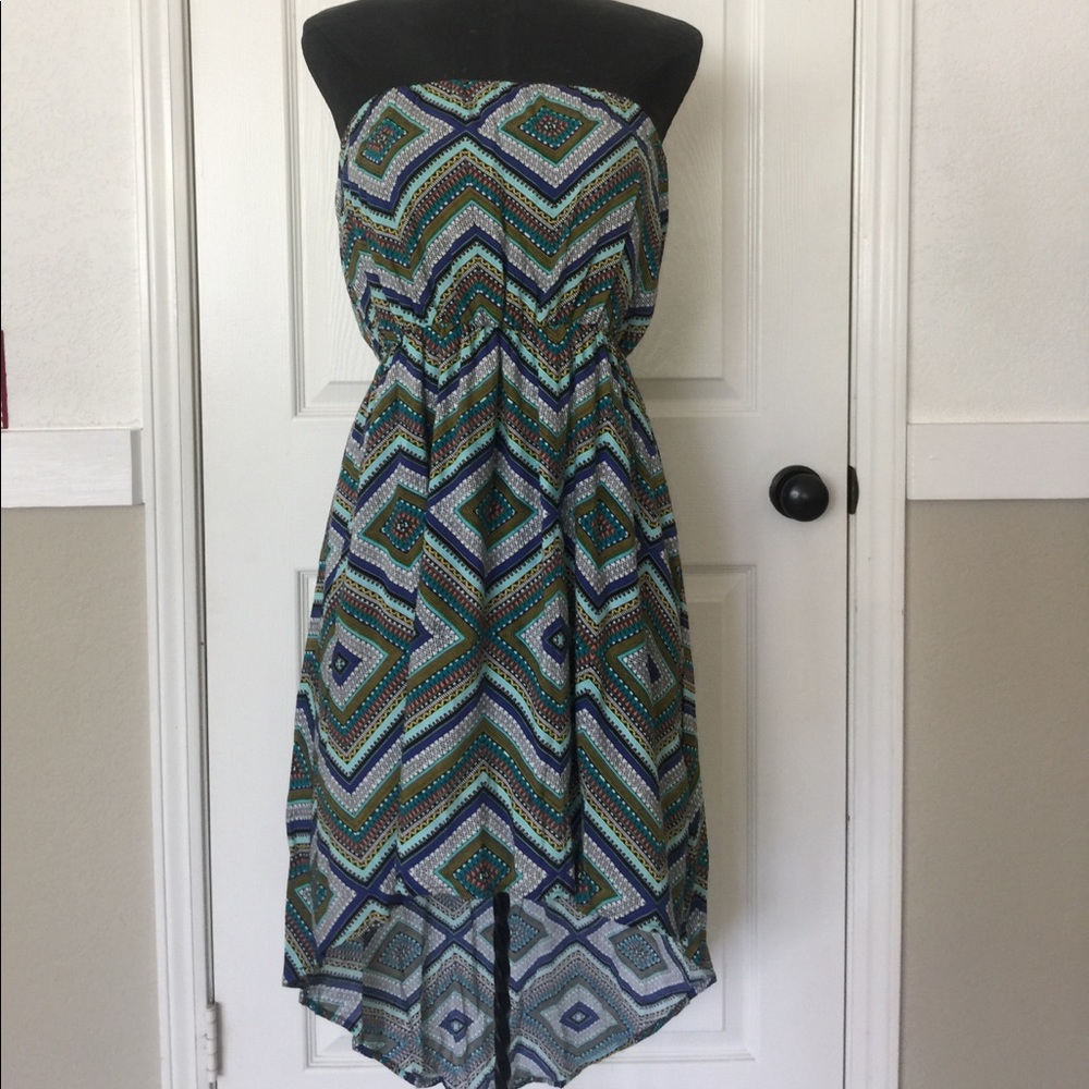 High-Low Strapless Dress