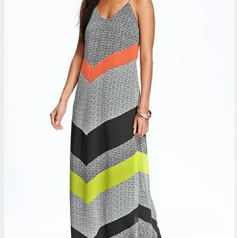 Old Navy color block maxi dress