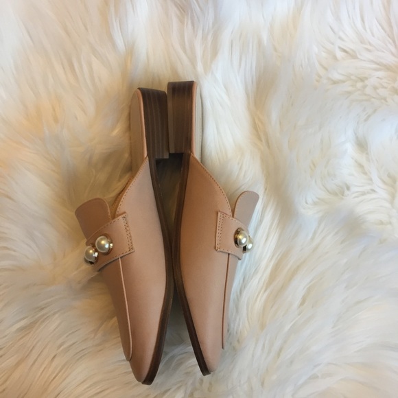 NEW Catherine Malandrino Pink Faux Pearl Mules - Picture 3 of 5