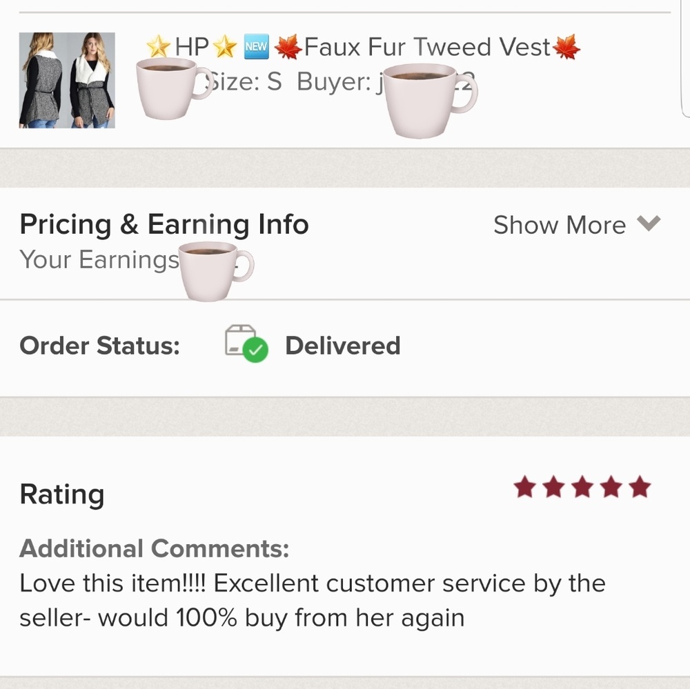 🌟HP🌟🆕️5🌟🍁Faux Fur Tweed Vest - Picture 2 of 3