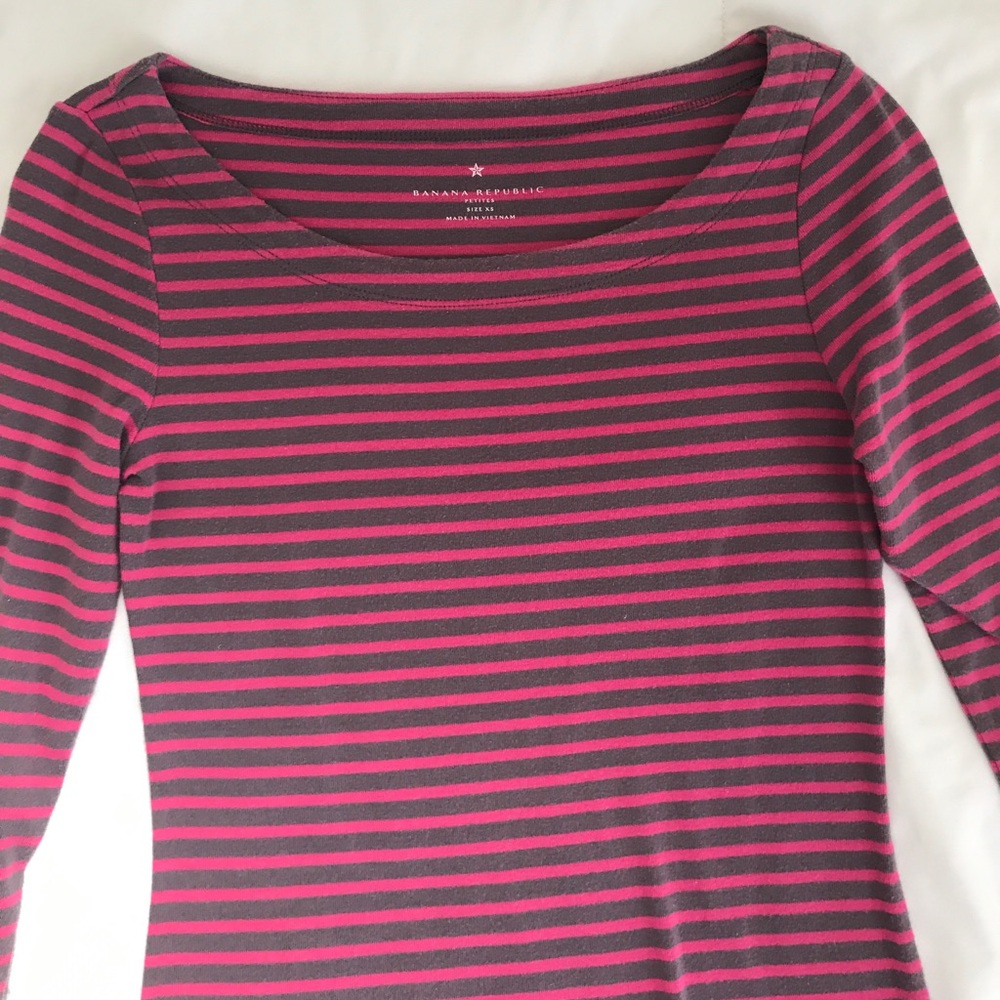 Long sleeve boat neck top