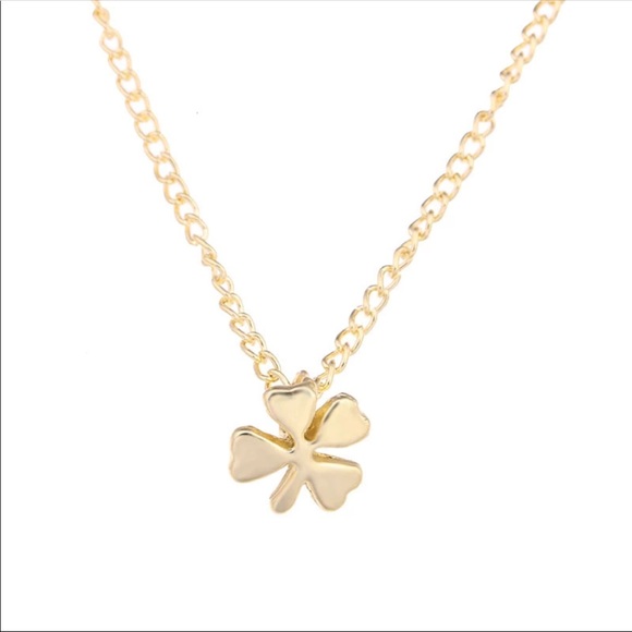Dainty 4 leaf clover necklace NWOT - Picture 2 of 2