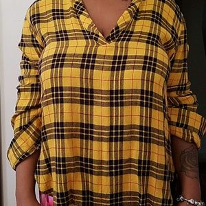 Yellow Plaid Top