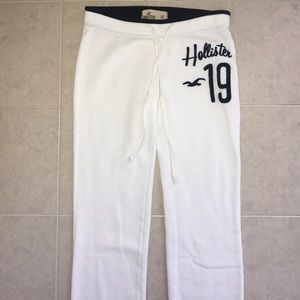 HOLLISTER White&Navy Sweatpants - XS